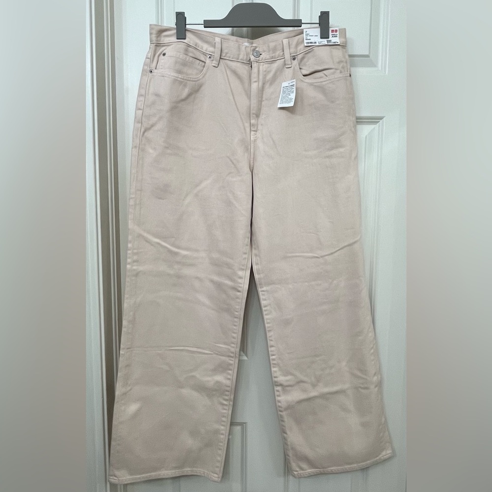 Uniqlo Women’s Wide Straight Jean, color 10Pink, size 32